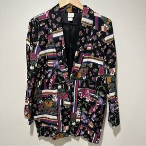 Seruchi Vintage Lightweight Floral Blazer